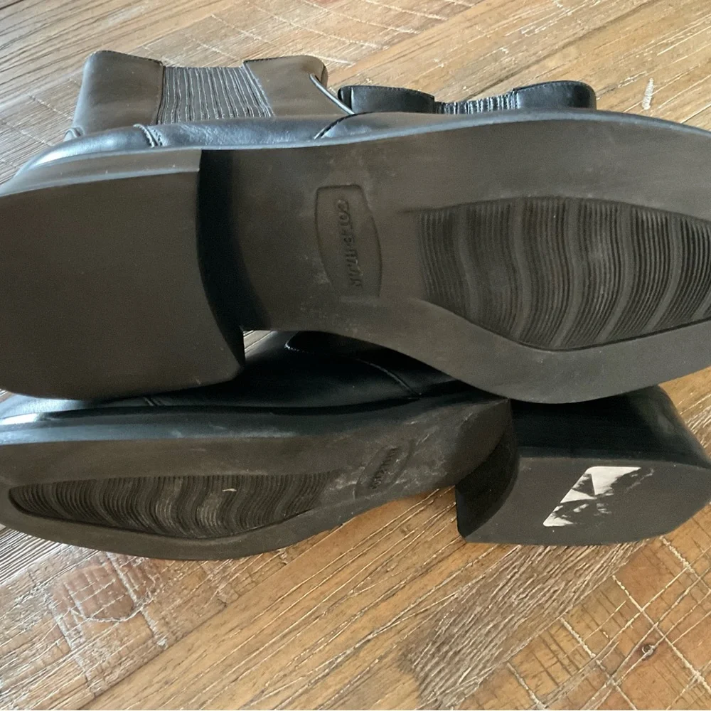 Cole Haan ankle boots size 10.5 black leather combat boot - Picture 9 of 12